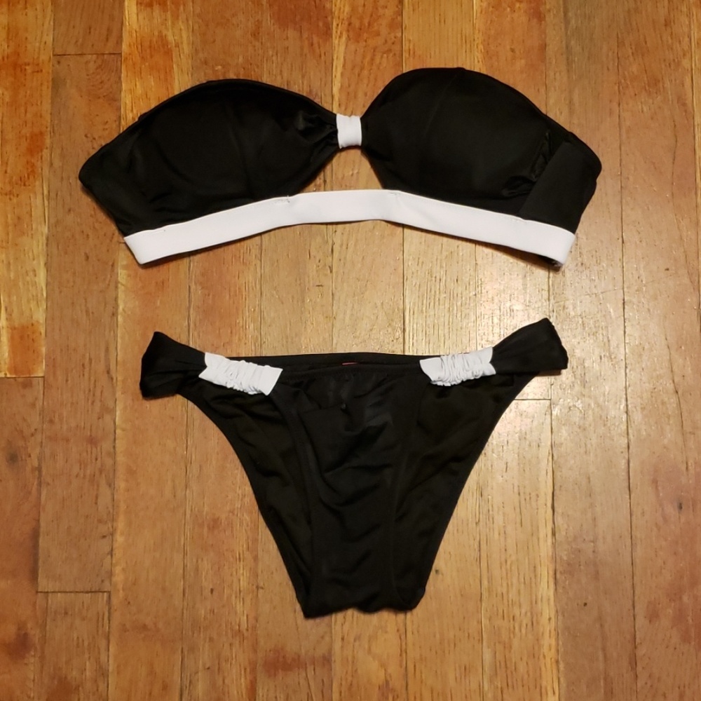 Victoria Secret black and white two-piece bikini
